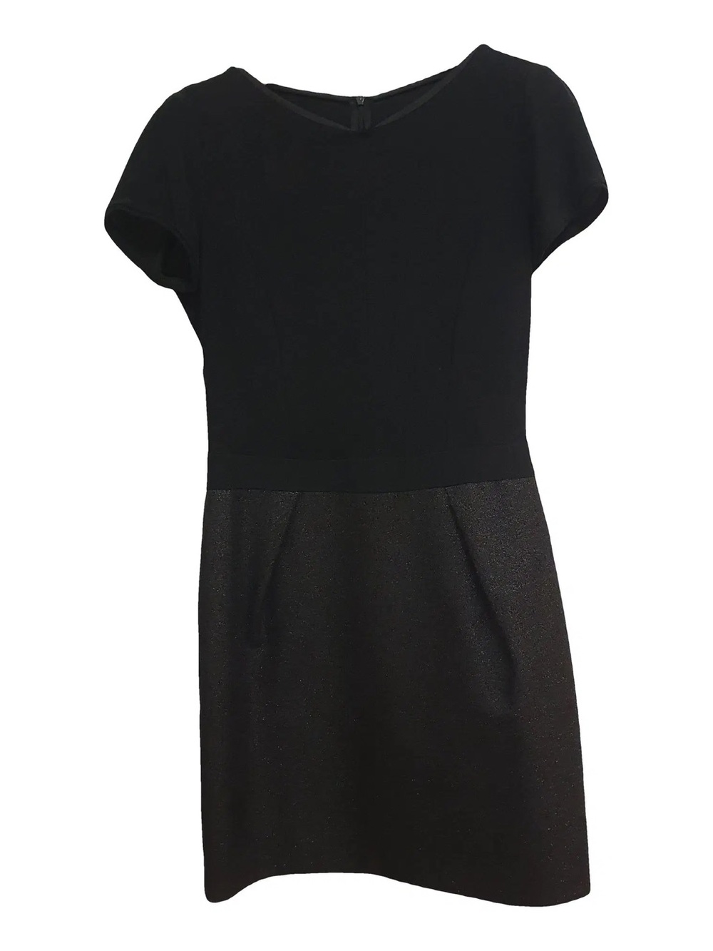 Isaac Mizrahi Black Short Sleeve Fit & Flare Mini Dress